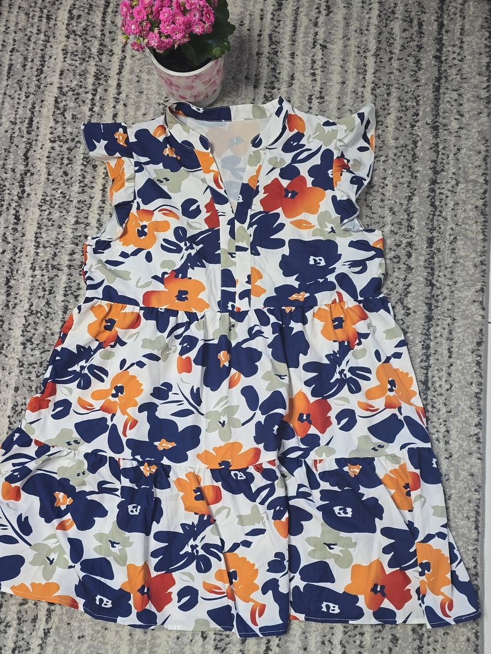 Floral Dress 👗💐🧡
